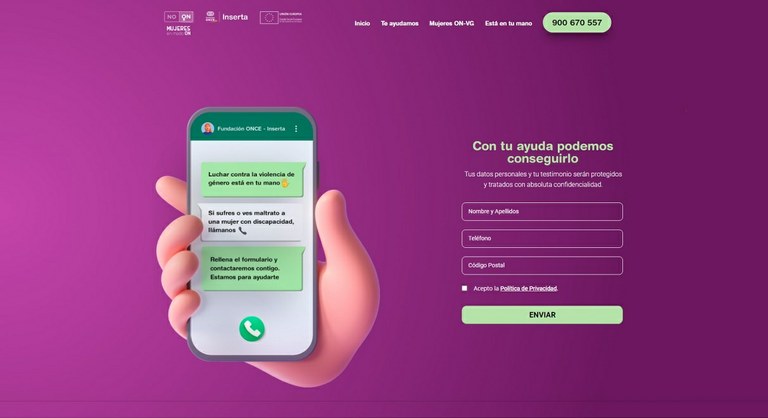 Pantallazo de la web de la iniciativa Está en tu mano