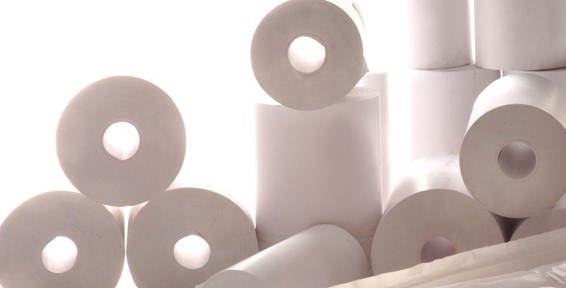 Rollos de papel térmico usados en los TPV