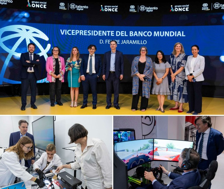 Collage de diversos momentos de la visita