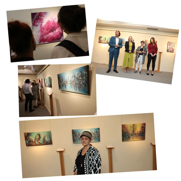 Collage con varios momentos de la presentación