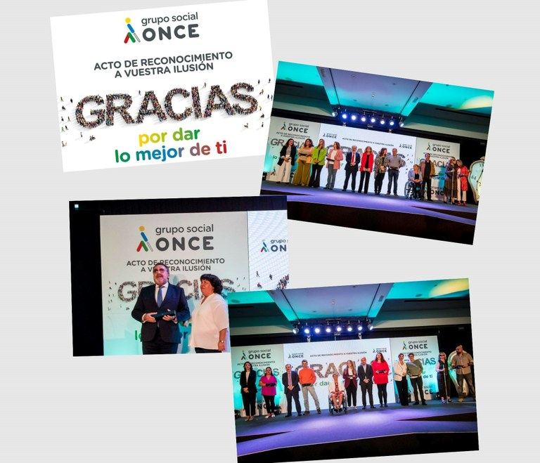 Collage de imágenes de los actos de entrega de premios en Madrid