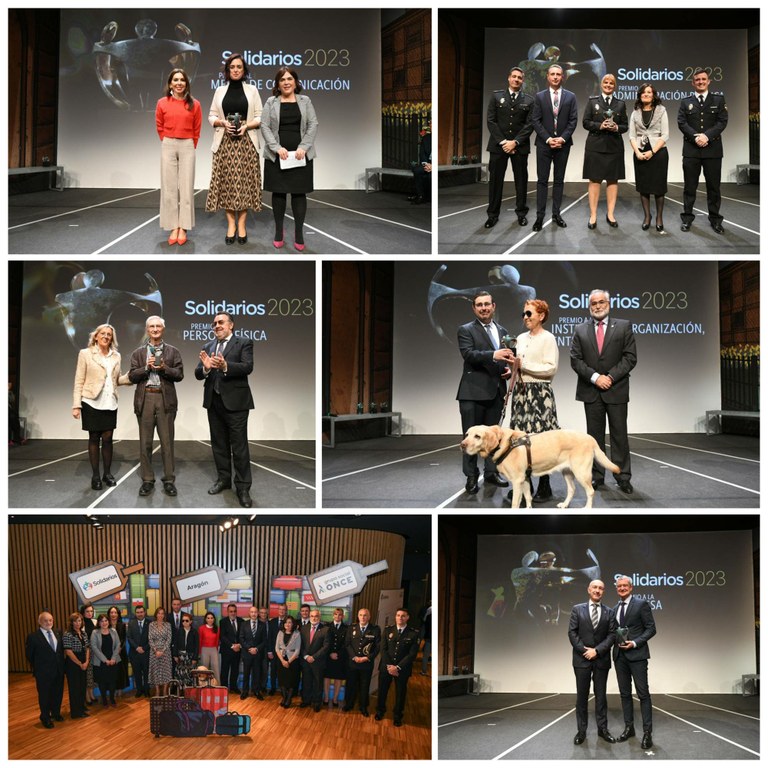 Collage con los ganadores de los Solidarios Aragón