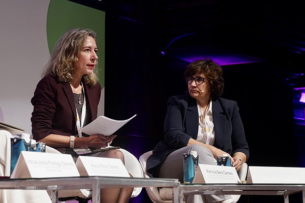 Patricia Sanz durante su exposición