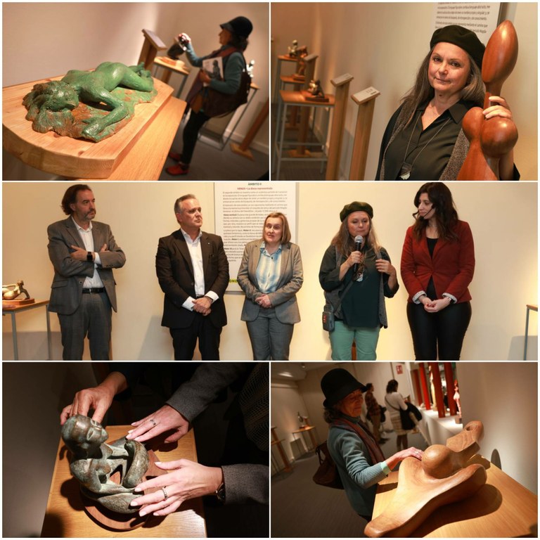Varios momentos de la inauguración de la exposición