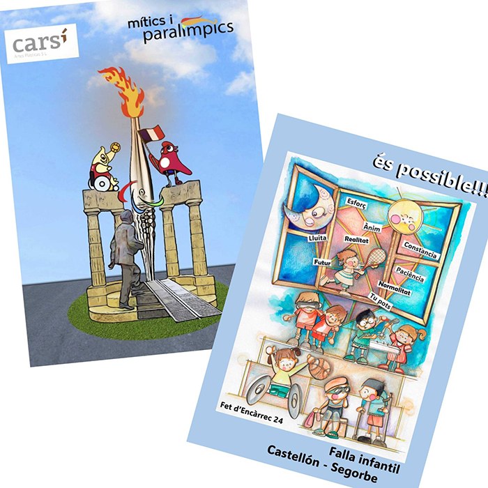 Bocetos de las dos fallas