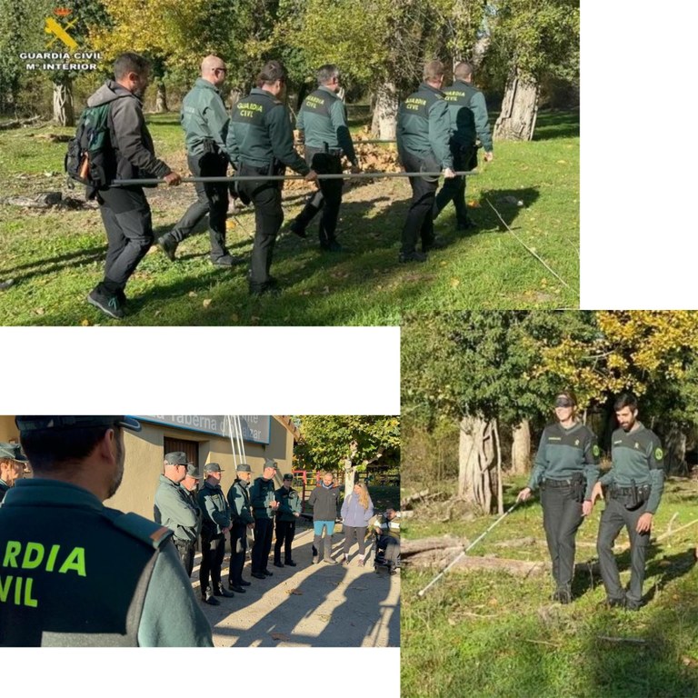 Varios momentos de la formación de los Guardias Civiles