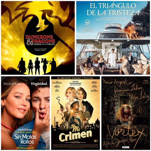 Collage con los carteles de las diferentes películas