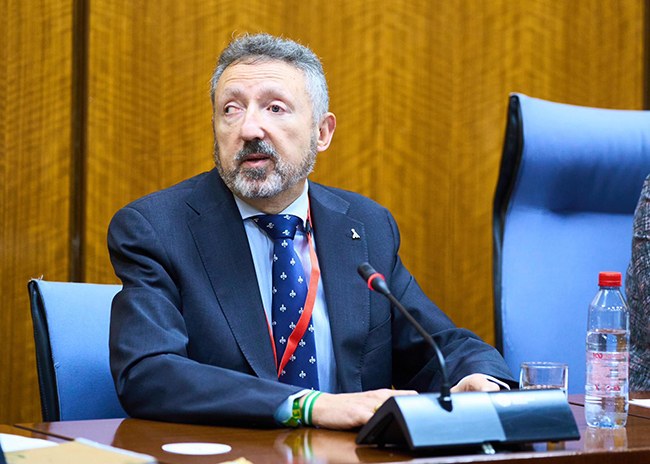 Cristóbal Martínez durante su comparecencia