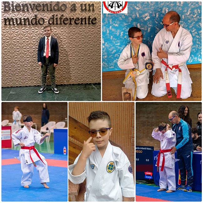Collage con varias fotos de David Rodríguez