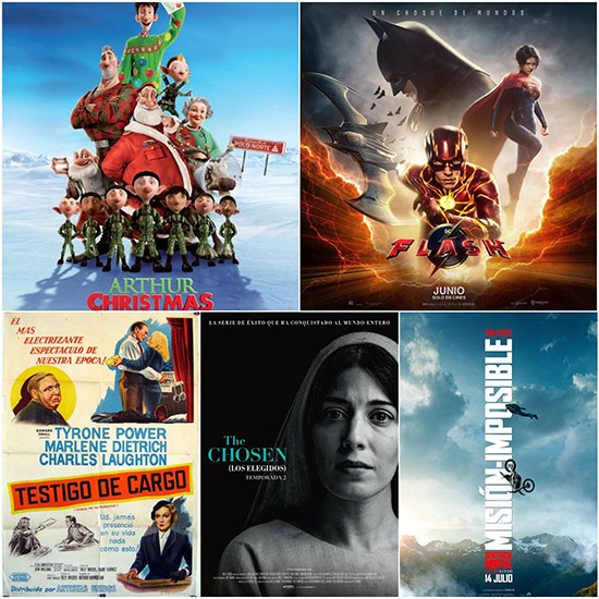 Collage con los carteles de las diferentes películas