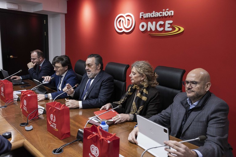 Cabacera de la mesa del Patronato de la Fundación ONCE