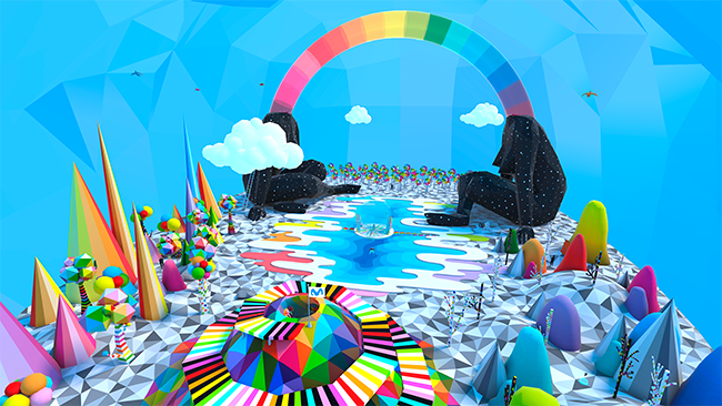 Imgen de un juego dentro de la realidad virtual