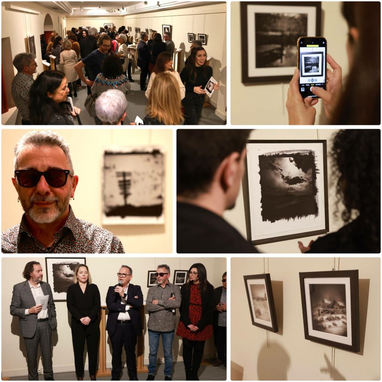 Collage con varios momentos de la inauguración