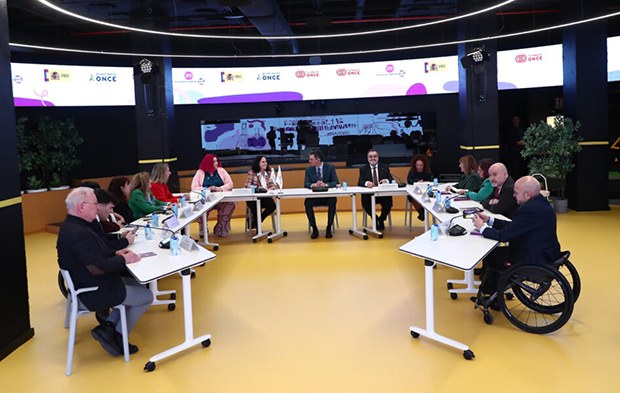 Primer Patronato de la Fundación CERMI Mujeres celebrado el pasado 8 de enero con presencia del presidente del Gobierno Pedro Sánchez