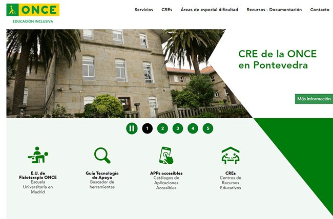 Portada de la nueva web de Educación