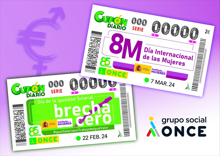 Cupones dedicados a la brecha salarial y al Día de la Mujer