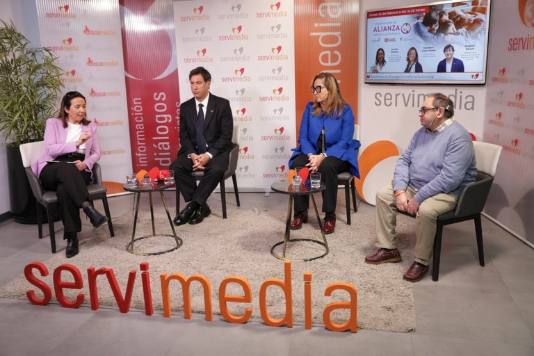 Imagen de la presentación de la iniciativa 'Alianza Apoyo y Autonomía' en la sede de Servimedia | Foto de Jorge Villa
