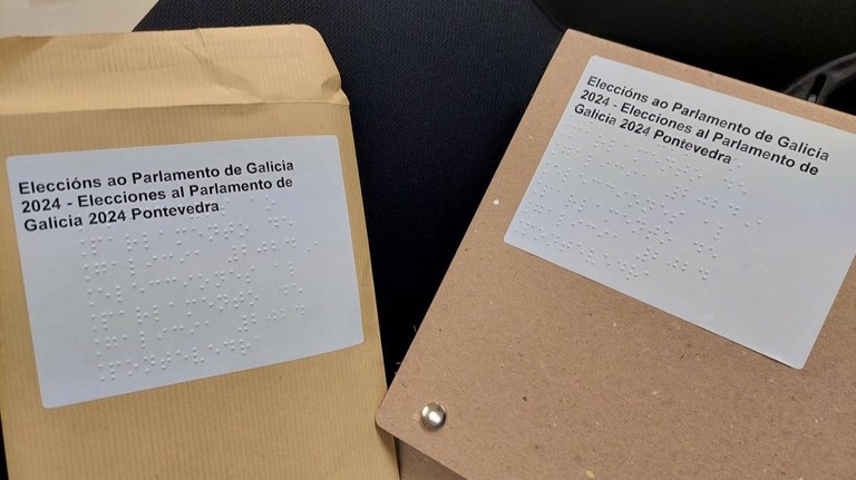Kit de voto accesible de las pasadas elecciones gallegas del 18 de febrero