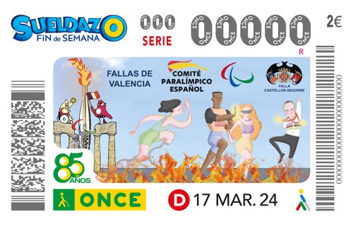 Cupón dedicado a las fallas paralímpicas