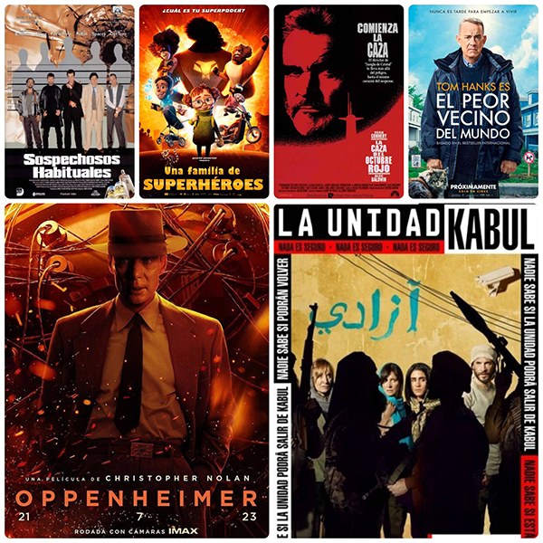 Collage con los carteles de las diferentes películas