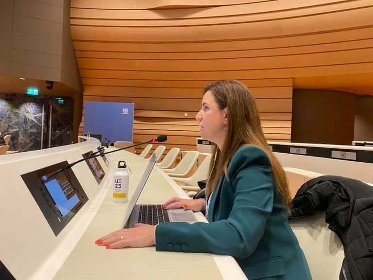 Momento de la intervención de Natalia Guala