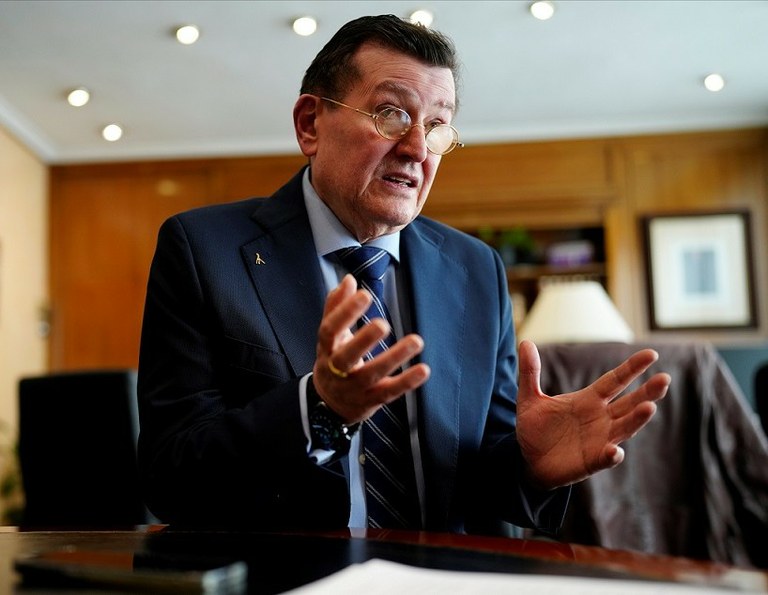 Ángel Sánchez durante la entrevista 