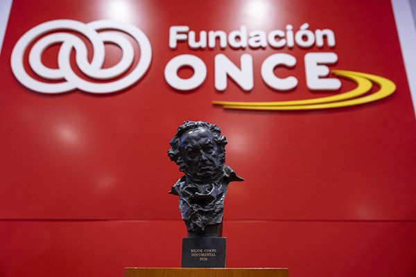 Estatuilla del Goya en la Fundación ONCE