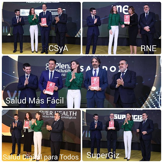 Collage con la entrega de los diferentes galardones
