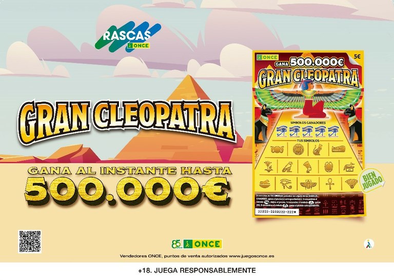 Gráfica de la cartelería del rasca Gran Cleopatra