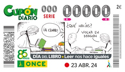 Cupón del 23 de abril dedicado a la Feria del Libro