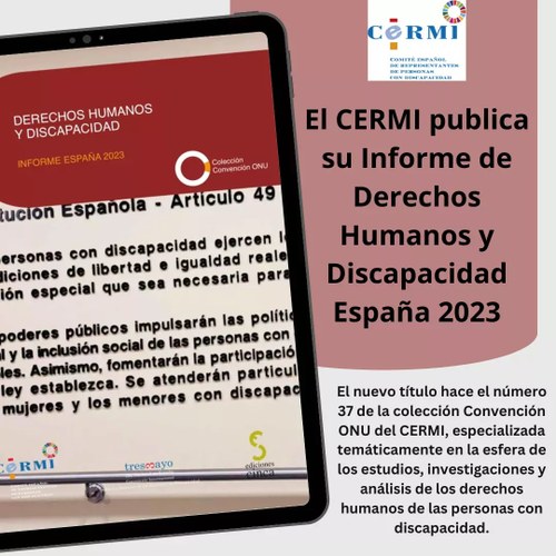 Portada del informe del CERMI de 2023