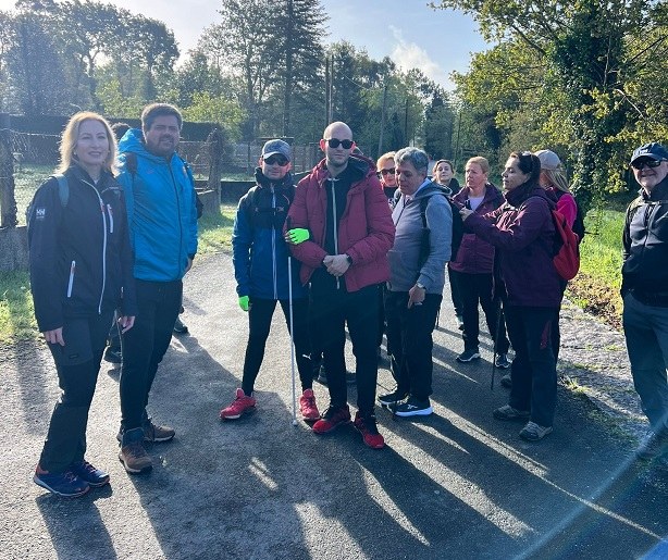 Otra imagen del grupo en un momento del camino
