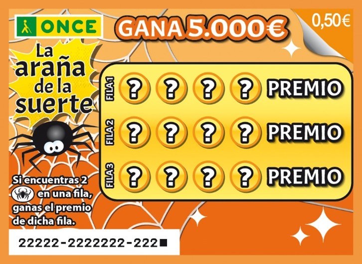 Rasca "la araña de la suerte"