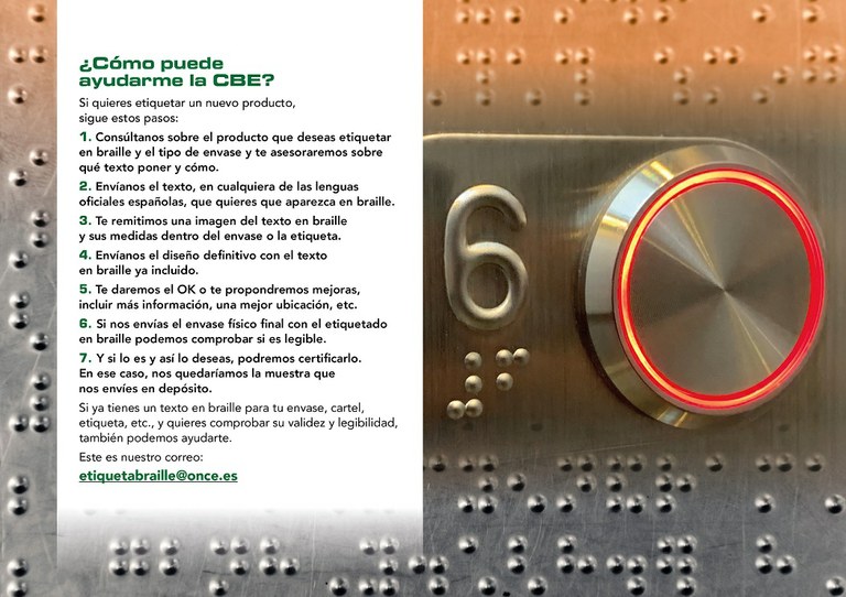 Información de la CBE a las empresas para etiquetar sus productos