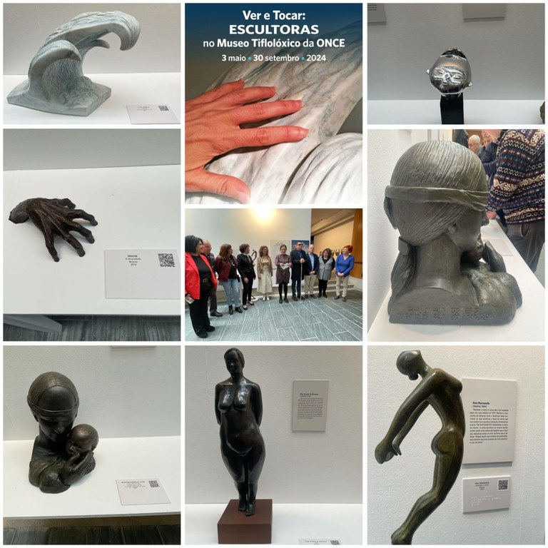 Collage con varias de las piezas expuestas