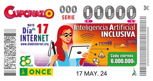 Cupón de la ONCE dedicado al Día Mundial de Internet de este año