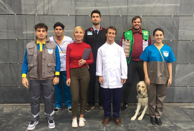 Grupo de trabajadores de todas las áreas del Grupo Social ONCE