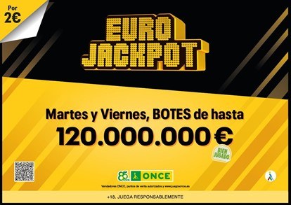 Cartel del Eurojackpot para kioscos de la ONCE
