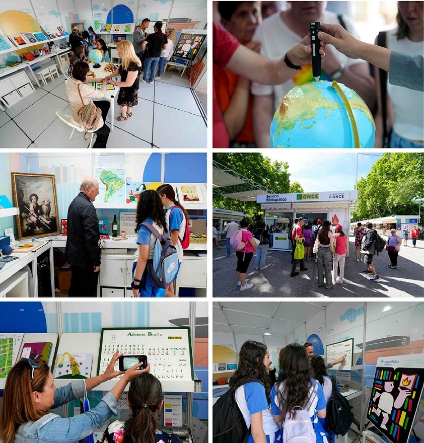 Collage de imágenes del interior de la caseta