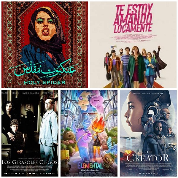 Collage con los carteles de las diferentes películas