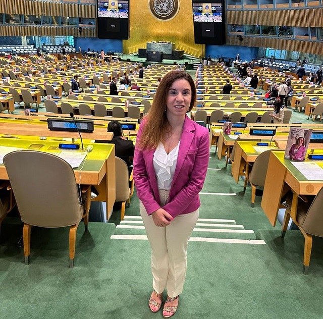 Natalia Guala, en la sede de Naciones Unidas