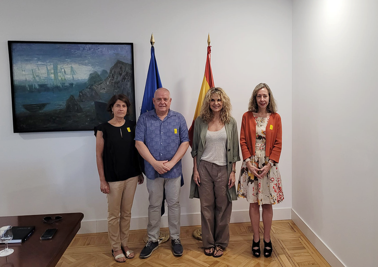 Responsables de la PTS con la secretaria de Estado