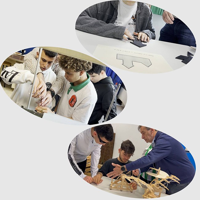 Collage con diferentes momentos de las clases de ciencias
