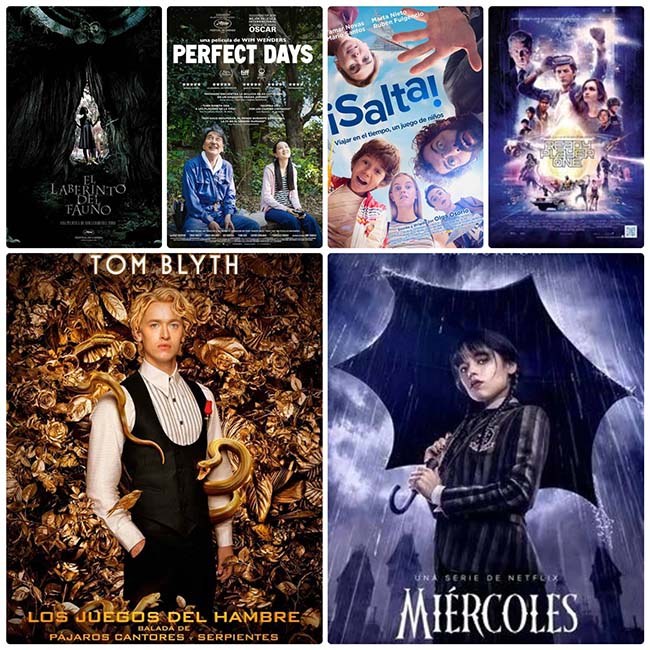 Collage con los carteles de las diferentes películas