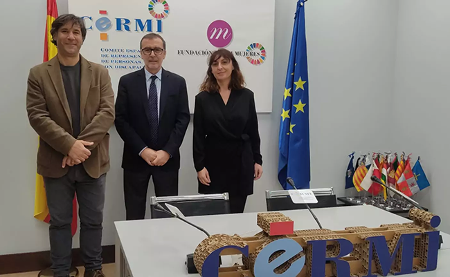 Ángel Lossada en una visita al CERMI