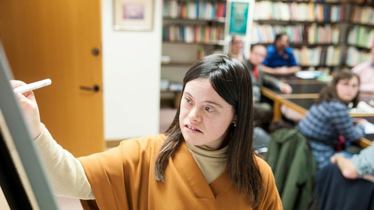 Estudiante con Síndrome de Down 