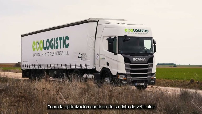 Uno de los camiones de la flota Ecologistic