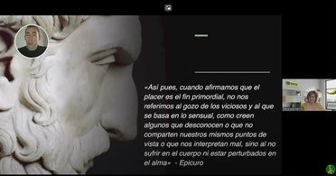 Marcos Vázquez en instantánea de su intervención durante el encuentro Cuídate, cuídame