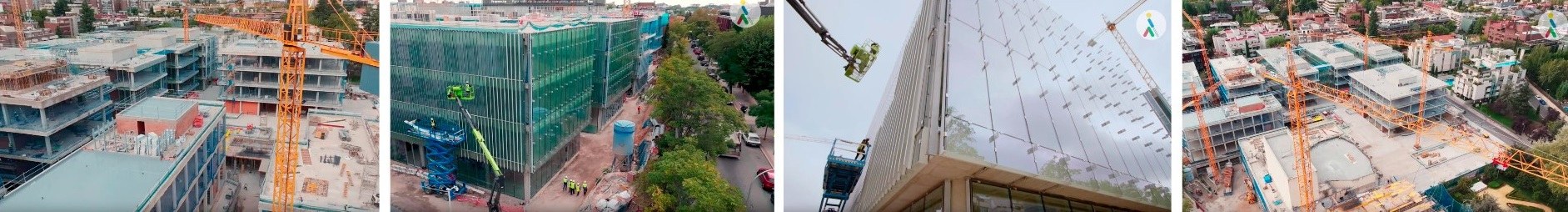 Diversas imágenes del complejo en construcción