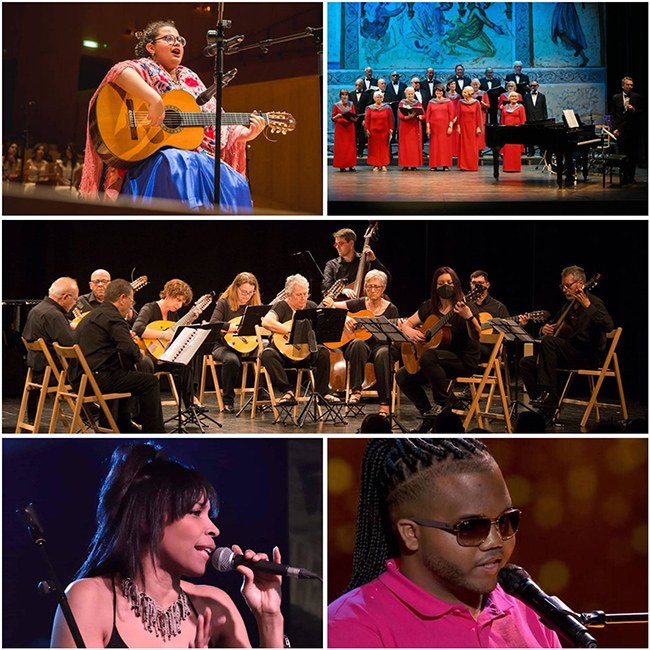 Collage con varios de los artistas participantes